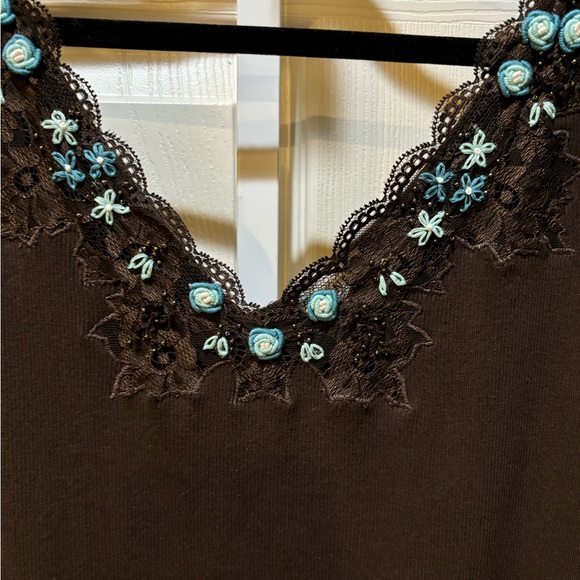 Nine West Sleeveless Brown Top • Size XL - Picture 3 of 3